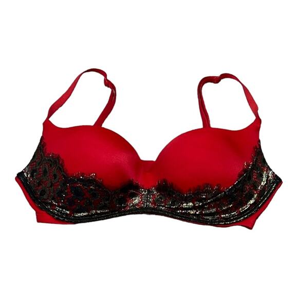 Victoria's Secret Metallic Lace Satin Balconette Bra - Picture 1 of 3